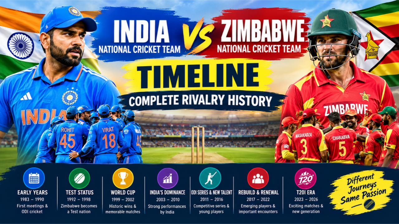 India National Cricket Team vs Zimbabwe National Cricket Team Timeline: